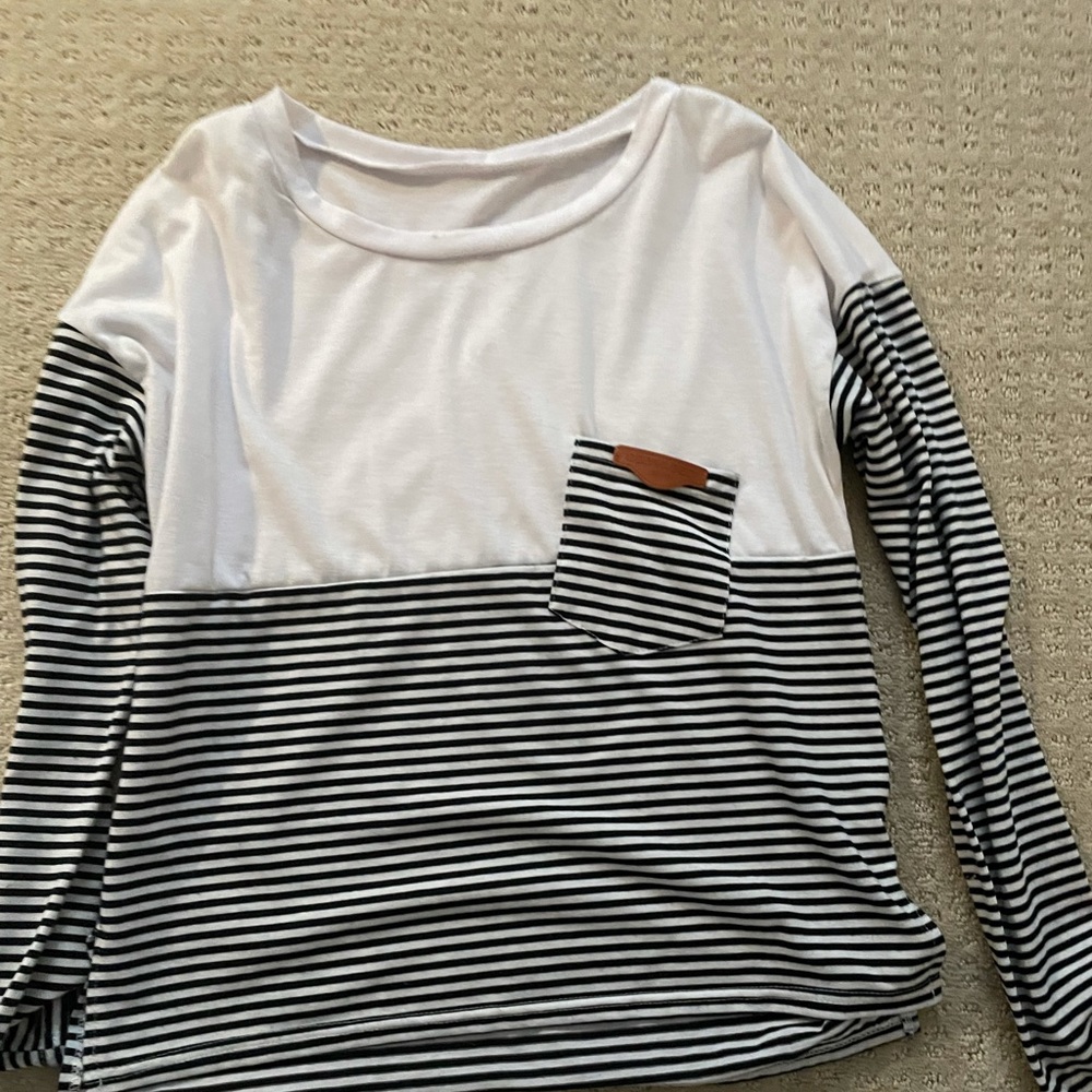 Small striped/white long sleeve shirt